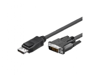 Goobay 3m DP/DVI, 3 m, DisplayPort, Gull, Svart, Hankjønn/hankjønn, 1 stykker