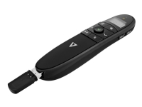 V7 Professional Wireless Green Laser Presenter WP2000G-1E - Presentasjonsfjernstyring - RF - svart