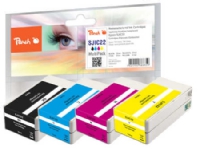 Peach PI200-644, Kompatibel, Svart, Cyan, Fiolblå, Gult, Epson, Multi pack, 4 stykker, 31 ml