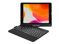 Targus VersaType - Tastatur og folioveske - bakgrunnsbelyst - trådløs - Bluetooth 5.1 - QWERTY - Nordisk - svart tastatur, svart boks - B2B - for Apple 10.2-inch iPad 10.5-inch iPad Air (3. generasjon) 10.5-inch iPad Pro