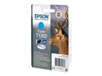 Epson T1302 - 10.1 ml - cyan - blære med RF/lyd-alarm - blekkpatron - for Stylus Office BX630, BX635, BX935 WorkForce WF-3010, 3520, 3530, 3540, 7015, 7515, 7525
