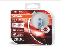 Osram Night Breaker Laser, 55 W, 12 V, H7, Halogen, 2 stykker
