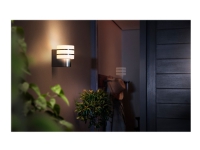 Philips Hue White Ambiance Outdoor Tuar Vegglampe - Inox