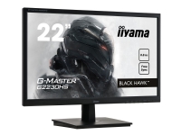 iiyama G-MASTER Black Hawk G2230HS-B1 - LED-skjerm - 22 (21.5 synlig) - 1920 x 1080 Full HD (1080p) @ 75 Hz - TN - 250 cd/m² - 1000:1 - 0.8 ms - HDMI, VGA, DisplayPort - høyttalere - svart