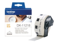 Brother DK-11218 - Svart på hvitt - Rull (2,4 cm) 1000 stk (1 rull(er) x 1000) merkelapper - for Brother QL-1050, QL-1060, QL-500, QL-550, QL-560, QL-570, QL-580, QL-650, QL-700, QL-720