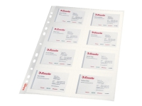 Plastlommer A4 Esselte 78930 t/visitkort klar t/16 kort (10 stk.)