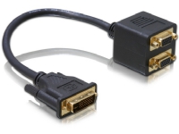 Delock - VGA-adapter - HD-15 (VGA) (hunn) til DVI-I (hann) - 20 cm