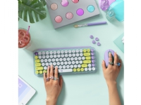 Logitech POP Keys Wireless (Med Emoji Keys) - Tastatur - Trådløs - Bluetooth / Logi Bolt USB-mottaker - Kbd: Nordic - Daydream Mint