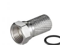 Goobay WEF 7 C F-Plug 20mm Cu BIG NUT O-Ring, F, Sølv, Kopper, Nickel, Nickel, RoHS, 7 mm