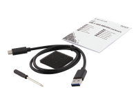 DELTACO MAP-GD47C - Drevkabinett - 2.5 - SATA 6Gb/s - USB-C - svart
