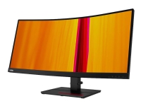 Lenovo ThinkVision T34w-20 - LED-skjerm - kurvet - 34 - 3440 x 1440 UWQHD - VA - 350 cd/m² - 3000:1 - 4 ms - HDMI, DisplayPort, USB-C - ravnsort