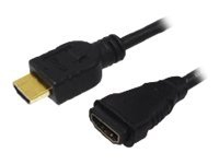LogiLink High Speed with Ethernet - HDMI-forlengelseskabel med Ethernet - HDMI hann til HDMI hunn - 2 m