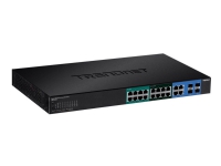 TRENDnet TPE 204US - Switch - smart - 8 x 10/100/1000 (UPOE) + 8 x 10/100/1000 (PoE+) + 4 x delt Gigabit SFP - rackmonterbar - UPOE (370 W)