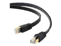 Edimax EA8 Series - Nettverkskabel - RJ-45 (hann) til RJ-45 (hann) - 5 m - U/FTP - CAT 8 - uten hindringer, flat - svart