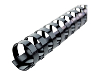 GBC CombBind - 12 mm - 21 ringer - A4 (210 x 297 mm) - 95 ark - svart - 100 stk plastbindekam - for P/N: 2101435, 4400399, IB271106, IB271717