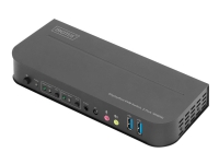 DIGITUS DS-12850 - KVM / lyd / USB-svitsj - 2 x KVM/lyd/USB - 1 lokalbruker - stasjonær