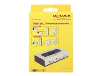 Delock Switch BNC 2 port manual bidirectional - Videosvitsj - 2 x komposittvideo - stasjonær