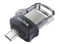 SanDisk Ultra Dual - USB-flashstasjon - 32 GB - USB 3.0 / micro USB