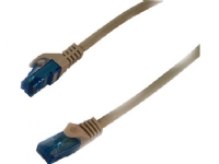 Patchkabel kat 6A U/UTP, længde: 7,5 m, farve: grå med LSZH kappe