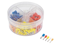 TRU COMPONENTS 739735 Kabelsko-sortiment 0.50 mm² 2.50 mm² Orange, Hvid, Gul, Rød, Blå 400 stk