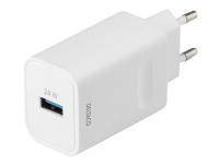 DELTACO USB-AC177 - Strømadapter - 24 watt - 3 A (USB) - hvit - Europa (unntatt Storbritannia, Irland, Malta, Cyprus)