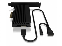 PCIe card, 1x M.2 PCIe (NVMe) SSD to PCIe 4.0 x4 up to 64 Gbit/s RGB