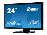 iiyama ProLite T2453MTS-B1 - LED-skjerm - 24 (23.6 synlig) - berøringsskjerm - 1920 x 1080 Full HD (1080p) @ 60 Hz - VA - 250 cd/m² - 3000:1 - 4 ms - HDMI, DVI, VGA - høyttalere - svart