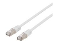 DELTACO - Koblingskabel - RJ-45 (hann) til RJ-45 (hann) - 15 m - foliebelagt uskjermet tvinnet kabelpar (F/UTP) - CAT 6a - halogenfri, formstøpt - hvit
