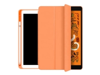 eSTUFF Pencil case - Skjermdeksel for nettbrett - polyuretanlær, termoplast-polyuretan (TPU) - papaya - 9.7 - for Apple 9.7-inch iPad (5. generasjon, 6. generasjon)