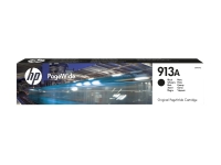HP 913A svart original PageWide-blekkpatron, Standard utskriftsproduksjon, Pigmentbasert blekk, 64 ml, 3500 sider, 1 stykker