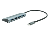 ProXtend USB-C 5in1 MultiHub - Hub - 4 x USB 3.2 Gen 1 + 1 x USB-C 3.2 Gen 1 (strømforsyning) - stasjonær