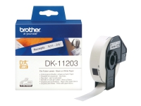 Brother DK-11203 - Svart på hvitt - 17 x 87 mm 300 etikett(er) (1 rull(er) x 300) filmappeetiketter - for Brother QL-1050, 1060, 500, 550, 560, 570, 580, 600, 650, 700, 710, 720, 820