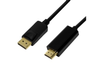 LogiLink CV0127, 2 m, DisplayPort, HDMI Type A (Standard), Hankjønn, Hankjønn, Rett