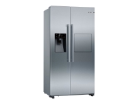 Bosch Serie | 6 KAG93AIEP - Kjøleskap/fryser - side-ved-side med vannautomat, isdispenser - bredde: 90.8 cm - dybde: 70.7 cm - høyde: 178.7 cm - 531 liter - Klasse E - rustfritt stål