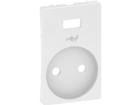 LAURITZ KNUDSEN FUGA® afdækning Stikkontakt 2-pol uden jord med 5V USB-lader, 1,5 modul - Hvid.