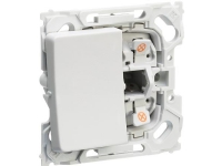 LAURITZ KNUDSEN Opus® 66 1 polet afbryder med rød LED lampe 1 modul, 16A 250V lysegrå.