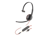 Poly Blackwire C3215 USB - 3200 Series - hodesett - on-ear - kablet - USB, 3,5 mm jakk