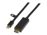 DELTACO - Adapterkabel - Mini DisplayPort hann til HDMI hann - 3 m - svart