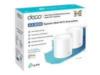 TP-Link Deco X60 - Wi-Fi-system (2 rutere) - maske - GigE - 802.11a/b/g/n/ac/ax - Dobbeltbånd