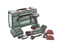 Metabo BS 18 + MT 18 LTX 685081000 Batteri boremaskine, Batteri-multitool 18 V 2.0 Ah Litium inkl. ekstra batteri, Kuffert, Inkl. oplader