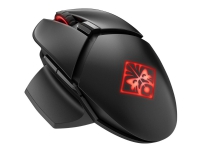 OMEN by HP Photon - Mus - Optisk - 11 knapper - Trådløs - Op til 16.000 DPI - Trådløs modtager (USB) - QI-opladning