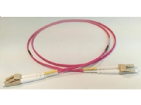 Patchkabel LC-LC 50/125 OM4 multimode, duplex, længde: 2,0 meter, farve: violet med LSZH kappe