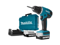 Makita DF347DWE bor Nøglefri 1,4 kg Sort, Blå