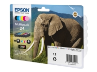 Epson 24 Multipack - 6-pack - svart, gul, cyan, magenta, lys magenta, lys cyan - original - blekkpatron - for Expression Photo XP-55, XP-750, XP-760, XP-850, XP-860, XP-950, XP-960, XP-970