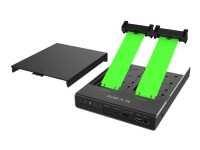 RaidSonic ICY BOX IB-2812CL-U3 - HDD-dokkestasjon med dataindikator, klonefunksjon - M.2 - SATA 6Gb/s - USB 3.0