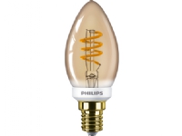 Philips Classic D 3.5-15W B35 E14 GOLD SP, 3,5 W, 15 W, E14, 136 lm, 15000 timer, Flame