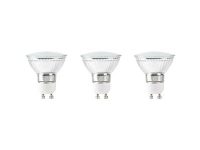 Nedis - LED-pære for søkelys - form: PAR16 - mattslipt finish - GU10 - 5 W (ekvivalent 50 W) - klasse F - varm til kjølig hvitt lys - 2700-6500 K - krom (en pakke 3)