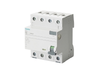 SIEMENS Fejlstrømsafbryder type A 40A 3 polet + nul 30mA udløsestrøm 400V 4 modul bredde
