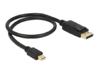 Delock - DisplayPort-adapter - DisplayPort (hann) til Mini DisplayPort (hann) - 50 cm - svart