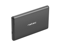 NATEC RHINO-C, HDD/SSD-kabinett, 2.5, Serial ATA III, 6 Gbit/s, USB-tilkobling, Svart